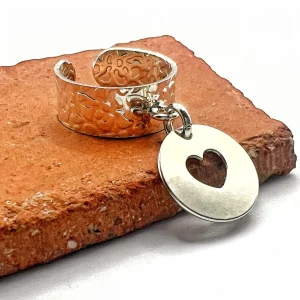 Musardise Bague Martelee Pendentif Coeur< Bagues