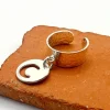 Musardise Bague Martelee Pendentif Lune< Bagues