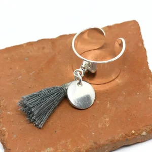 Musardise Bague Pompon Gris< Bagues