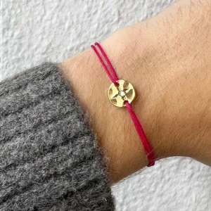 Musardise Bracelet Fin Strass Dore< Bracelets