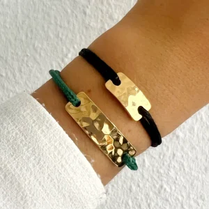 Musardise Bracelet Mini Plaque Martelee Dore< Bracelets