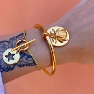 Musardise Jonc Scaro Dore< Bracelets